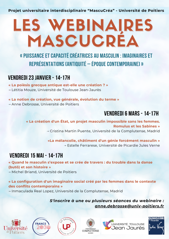 Puissance et capacité créatrices au masculin&nbsp;: imaginaires et représentations (Antiquité – époque contemporaine) - Institut du Genre