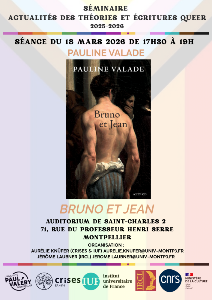 Séminaire « Actualités des théories et écritures queer » - Institut du Genre